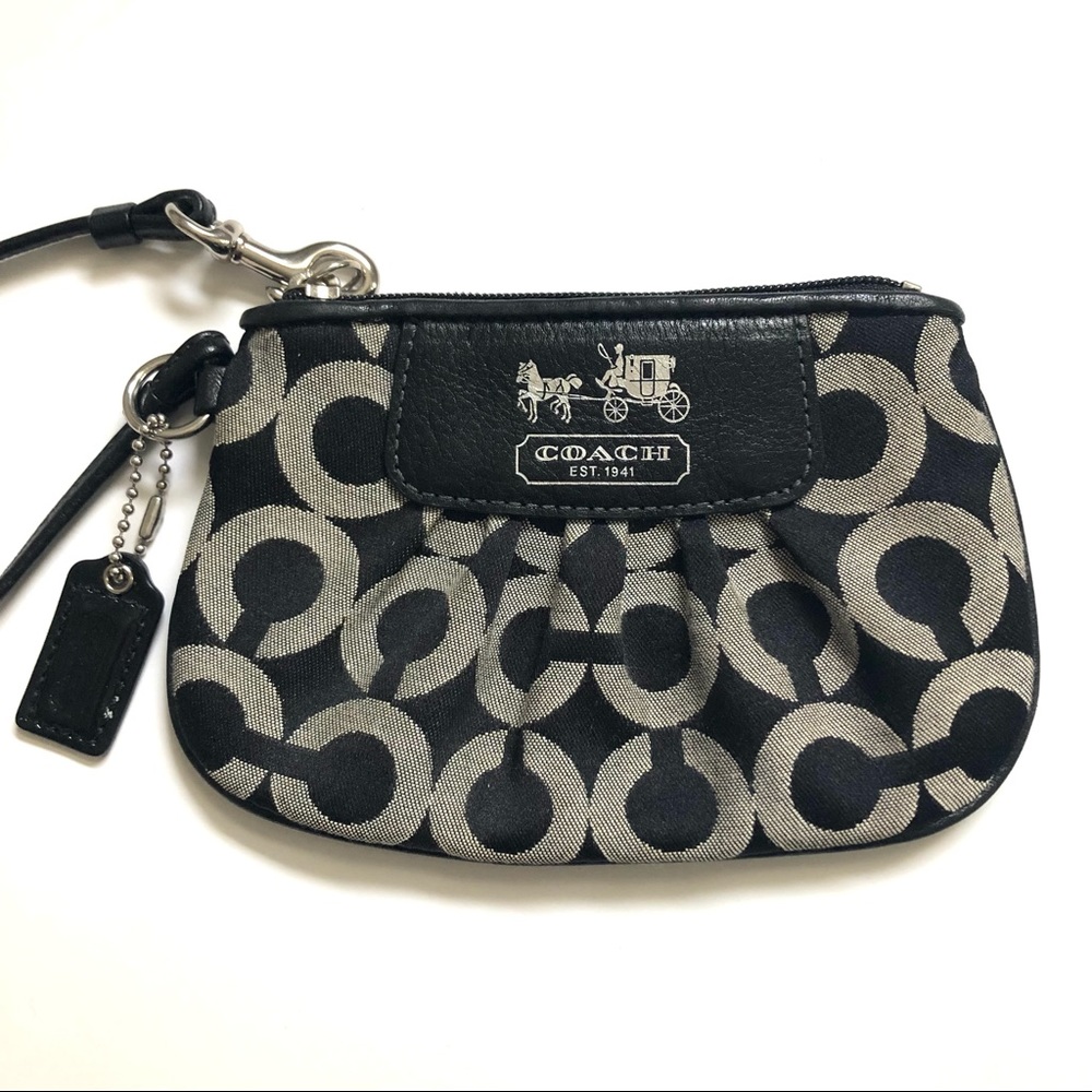 COACH Wristlet Black/Gray